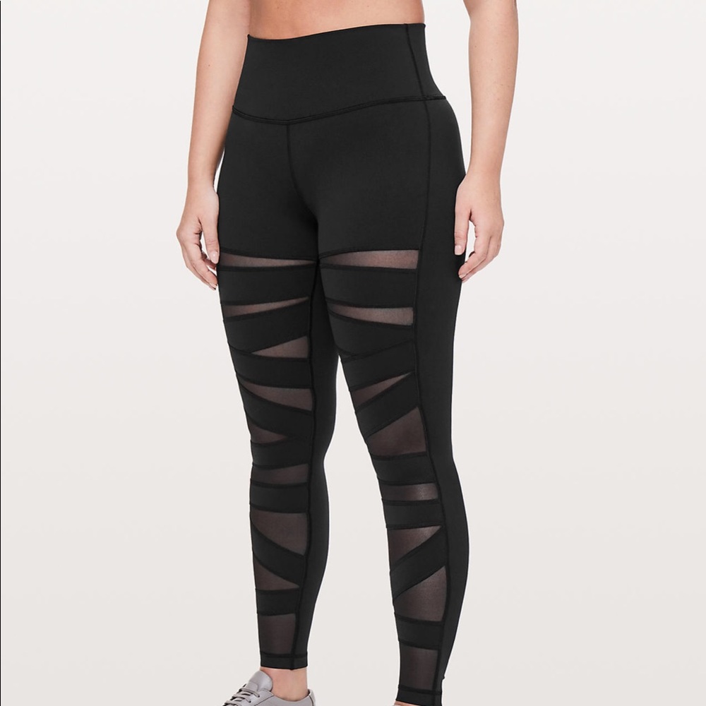 LULU LEMON MESH LEGGINGS